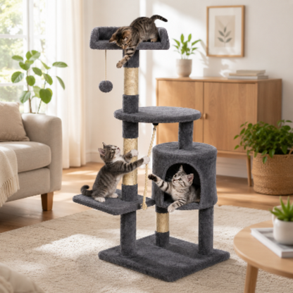 Arbre pour chat gris foncé 