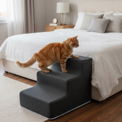 Escalier pour chat Confort et Sécurité sur un tapis