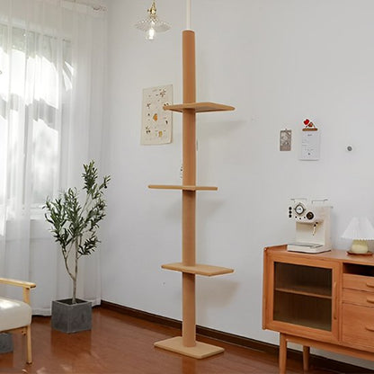 Arbre chat bois noir dans un salon