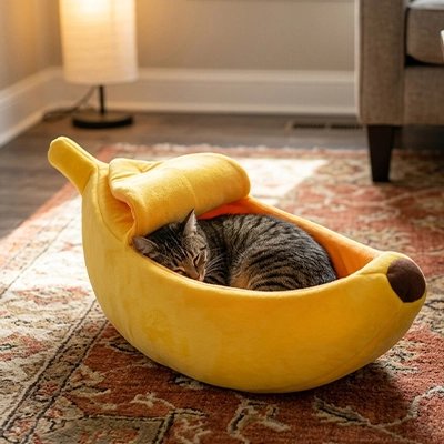 Chat endormis dans un lit pour Chat