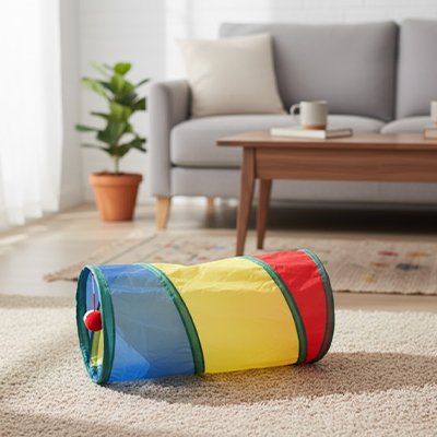Chat tunnel dans un salon