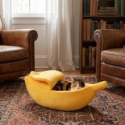 Lit pour chat Jaune