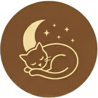 logo mignon chat marron