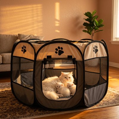 Maison pour les chats dans un salon