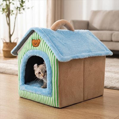 Maison pour les chats qui offre un espace douillet et sécurisant