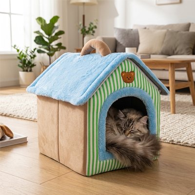 Maison pour les chats qui offre un espace  sécurisant