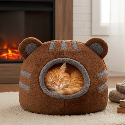 Niche chat marron