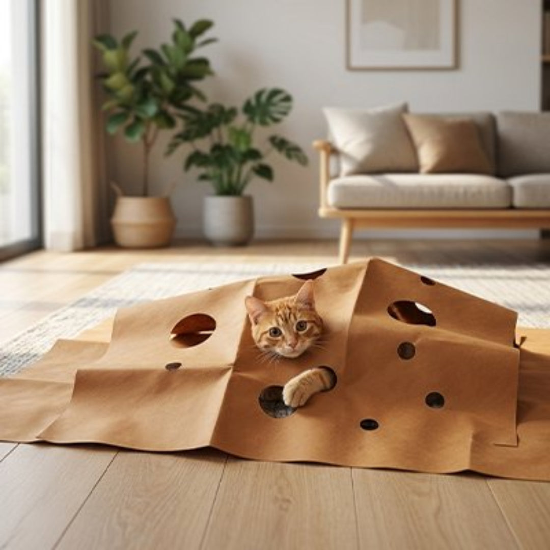 Tapis pour chat avec chat dedans
