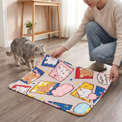 Tapis rafraichissant chat dans un salon